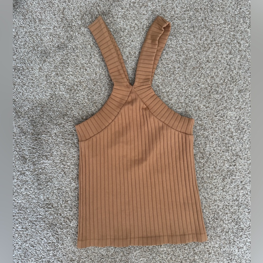 Ribbed Halter - Tan